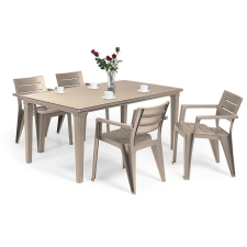 CURVER Fujuli 4+1 kerti bútor garnitúra szett cappuccino kerti bútor