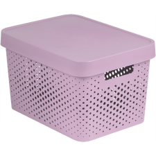  Curver Infinity dots pink 17 L  műanyag tároló doboz tetővel - rózsaszín bútor