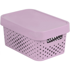 CURVER INFINITY DOTS PINK 4,5 L MŰANYAG TÁROLÓ DOBOZ TETŐVEL - RÓZSASZÍN papírárú, csomagoló és tárolóeszköz