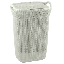 CURVER KNIT SZENNYESTARTÓ KOSÁR 57L FEHÉR, 61,4X34,1X45,2CM papírárú, csomagoló és tárolóeszköz