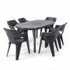 CURVER Lino 6+1 kerti bútor garnitúra szett grafit