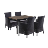 CURVER Nadia 4+1 kerti bútor garnitúra szett dió-grafit