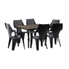 CURVER Parker 6+1 kerti bútor garnitúra szett dió-grafit