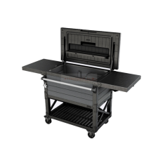 CURVER Patio cooler &amp; Beverage cart grill asztal szürke party kellék