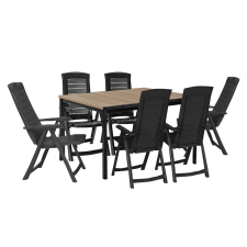 CURVER Portico 6+1 kerti bútor garnitúra szett kőris-grafit kerti bútor