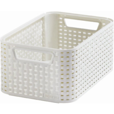 CURVER Rattan hatású kosár, 6l, törtfehér, CURVER "Style S" bútor