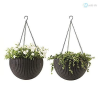CURVER Rattan hatású virágtartó rattan hanging sphere planter