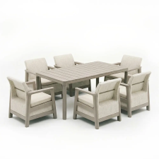 CURVER Scandi Weekend linea duo kerti bútor garnitúra szett kavicsszürke-bézs kerti bútor