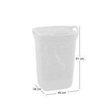 CURVER Szennyes kosár, 57 L, 45x61x34 cm, sötétszürke, CURVER bútor