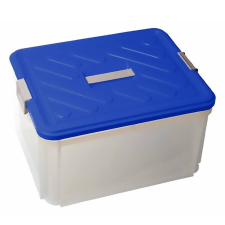 CURVER Tároló doboz CURVER műanyag fedővel 30L kék-alumínium ezüst bútor