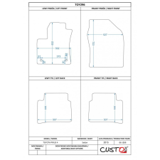 CUSTO-POL Méretpontos szövetszőnyeg garn. TOYOTA PRIUS IV. (XV50) 2015- – Custo Pol autószőnyeg