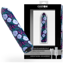 CUSTOM BULLETS - VIRÁGOS MINTÁS VIBRÁTOR 10 REZGÉSSEL vibrátorok
