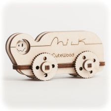 CuteWood fa játék 3D puzzle tejes kamion fajáték
