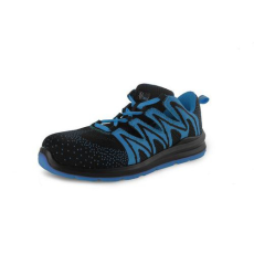 CXS Cipő félcipő, perforált, CXS ISLAND MOLAT S1P, fekete-kék, 43-as méret