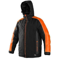 CXS férfi téli dzseki fényvisszaverő elemekkel, fekete/narancssárga, méret: M