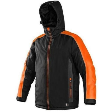 CXS férfi téli dzseki fényvisszaverő elemekkel, fekete/narancssárga, méret: XL férfi kabát, dzseki