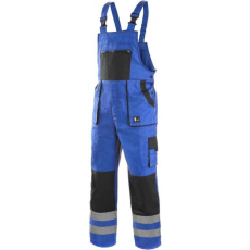 CXS Luxy Bright Fényvisszaverő Kantáros Munkásnadrág Kék/Fekete - 50