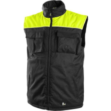 CXS Seattle Vízálló Bélelt Mellény Fekete/Sárga - L munkaruha