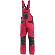 CXS Solis Rugalmas Kantáros nadrág Piros/Fekete - 50 munkaruha