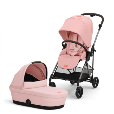 CYBEX Gold Ultrakönnyű CYBEX Melio ajándék mózeskosárral Candy Pink 2in1 babakocsi