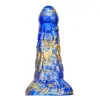  Cyrix – prémium kék-arany dildó 15,5 x 6 cm