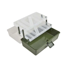  Cz praktikus horgászláda tálcákkal, 29,4x18,7x15 cm horgászkiegészítő