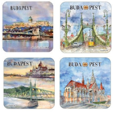  CZW.pohalá4G-BU Parafa poháralátét 4db-os szett, Budapest konyhai eszköz