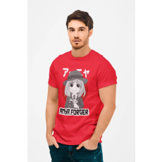  D&B Férfi/Unisex Póló AN00001 AnyaForger Piros-Méret 4XL