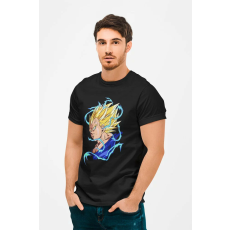  D&B Férfi/Unisex Póló AN00005 DragonBall Fekete-Méret 3XL