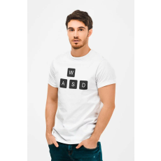  D&B Férfi/Unisex Póló GM00002 Gamer Fehér-Méret M