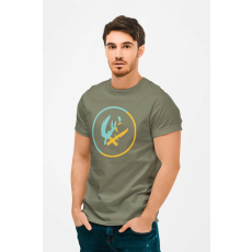  D&B Férfi/Unisex Póló GM00003 CounterStrike Katonai zöld-Méret 2XL