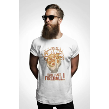 D&B Férfi/Unisex Póló GM00006 Fireball Fehér-Méret M férfi póló