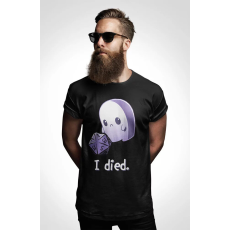  D&B Férfi/Unisex Póló GM00008 I Died Fekete-Méret M