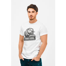 D&B Férfi/Unisex Póló ME00001 BoberKurwa Fehér-Méret M férfi póló