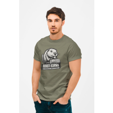  D&B Férfi/Unisex Póló ME00001 BoberKurwa Katonai zöld-Méret 4XL