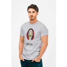 D&B Férfi/Unisex Póló MO00004 MoneyHeist Szürke-Méret 4XL férfi póló