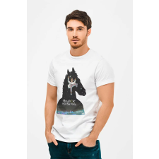 D&B Férfi/Unisex Póló MO00010 BoJackHorseman Fehér-Méret L férfi póló