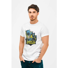 D&B Férfi/Unisex Póló MO00016 Batman Fehér-Méret L férfi póló