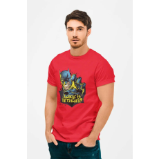  D&B Férfi/Unisex Póló MO00016 Batman Piros-Méret S