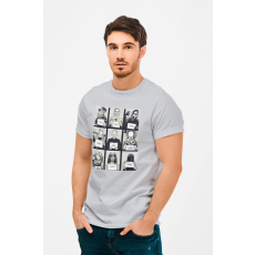  D&B Férfi/Unisex Póló MO00023 Horror Szürke-Méret L