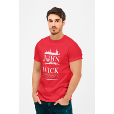  D&amp;B Férfi/Unisex Póló MO00025 JohnWick Piros-Méret 5XL férfi póló
