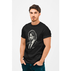  D&B Férfi/Unisex Póló MO00026 JohnWick Fekete-Méret XL