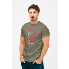  D&B Férfi/Unisex Póló MO00029 DoctorStange Katonai zöld-Méret L