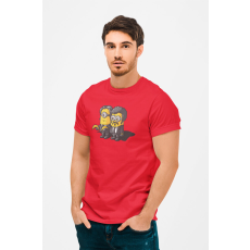  D&B Férfi/Unisex Póló MO00030 Minions Piros-Méret 3XL