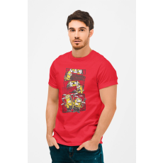  D&B Férfi/Unisex Póló MO00034 Minions Piros-Méret 5XL