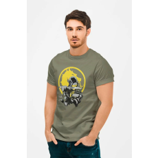  D&B Férfi/Unisex Póló MO00036 Mortal-kombat Katonai zöld-Méret 3XL