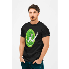  D&B Férfi/Unisex Póló MO00051 RickAndMorty Fekete-Méret 2XL