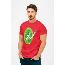  D&B Férfi/Unisex Póló MO00051 RickAndMorty Piros-Méret 5XL