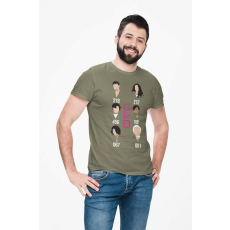  D&B Férfi/Unisex Póló MO00064 Squid Game Katonai zöld-Méret L