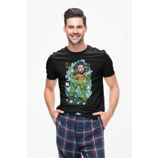  D&B Férfi Unisex Póló PC00002 Aquaman Fekete-Méret XL